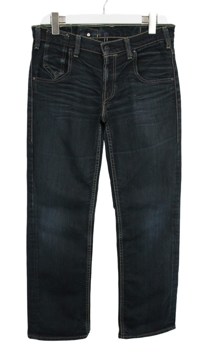 LEVI's 604 Jeans Men's W30/L30 Regular Straight Zip Fly Whiskers