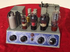 VINTAGE POWER tube amplifier made in Italy 6J7 79 6V6 5Z3 Rare MONO AMP one
