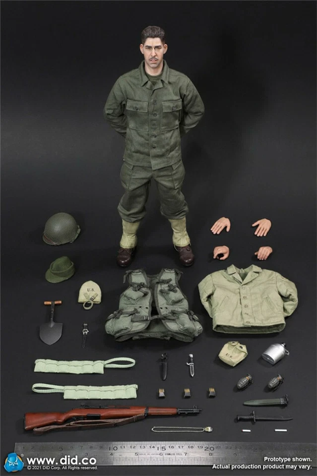 DID 1/6 A80155 WW2 US Rangers Private Merley 12" Hombre Soldado Figura de Acción Muñeca Foto 3 de 4