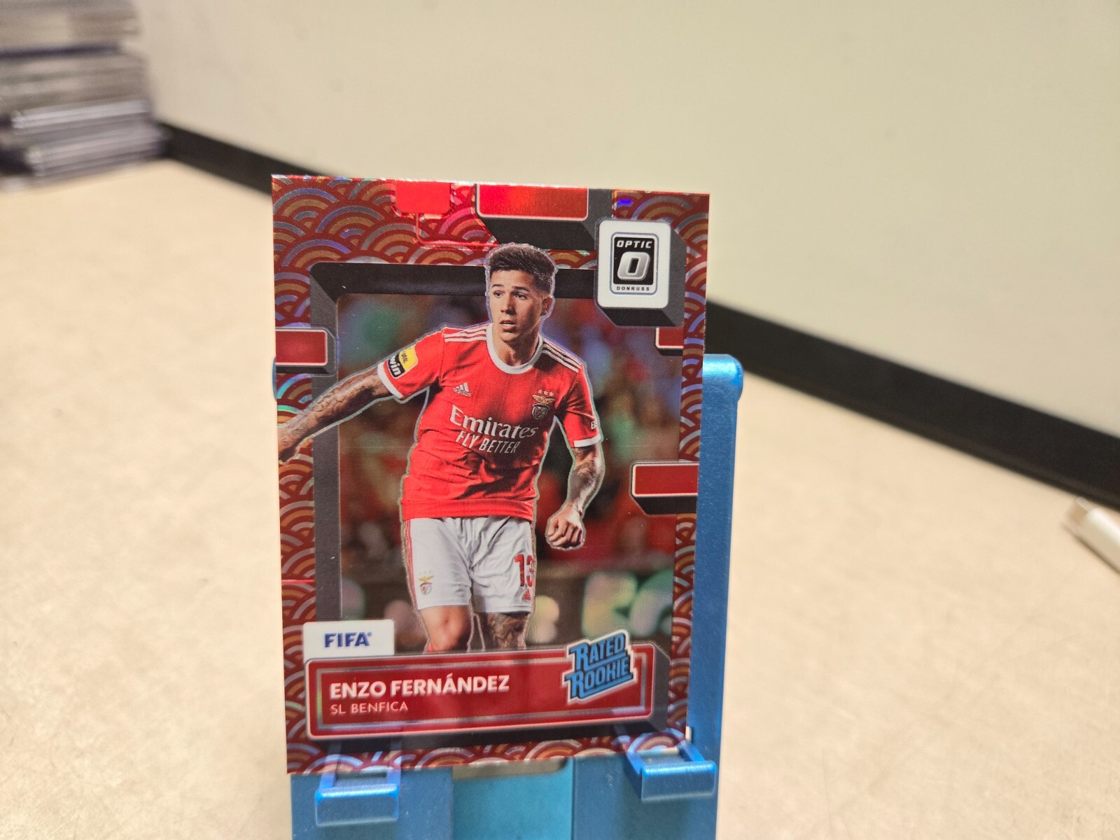 2022-23 Panini Donruss Rated Optic Photon Prizm Enzo Fernandez #189 Rookie RC