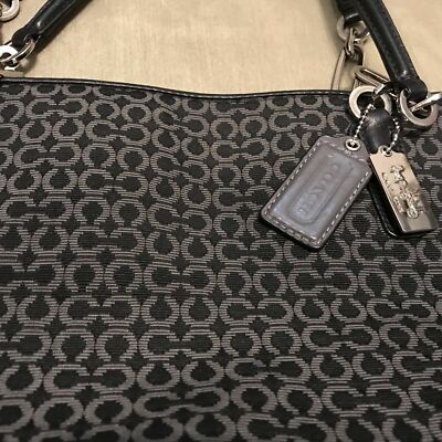 COACH ハンドバッグ Authentic Coach G1320-26767 Black Handbag Tote Pre-owned, Good