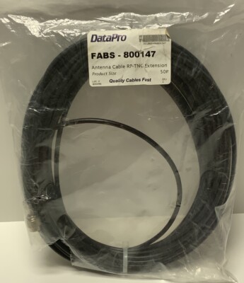 RP-TNC Male Female RG58 Antenna Extension Cable 50 Ft. DataPro FABS 800147