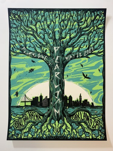 Pearl Jam Poster Druck Oakland Arena ca 13.05.22 AP SIGNIERT & #d X/100 Siebdruck - Bild 2 von 12