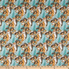 Disney Princess Jasmine Packed 100 Cotton Fabric Sold By The Yard