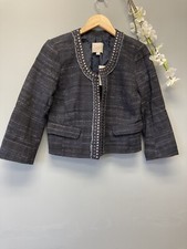 Ann Taylor Loft Blazer Tweed Women  s Lined Blue New With Tags Size 4 c 