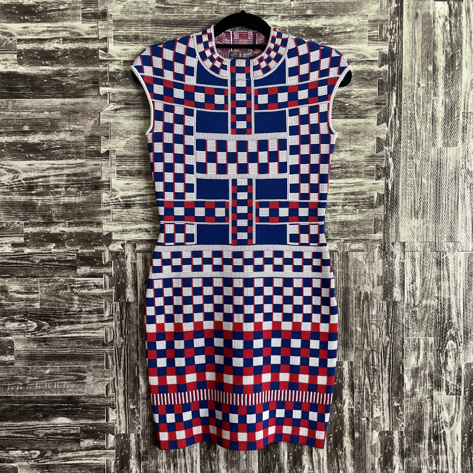 abito alexander mcqueen rosso bianco blu