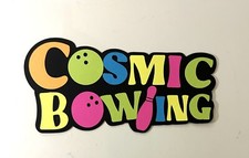 Cosmic Bowling Bright Colored Scrapbook Title Die Cut Paper Pierced