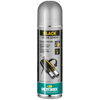MOTOREX 500ml Racing Motorbike Matt Black Plastic Varnish Spray