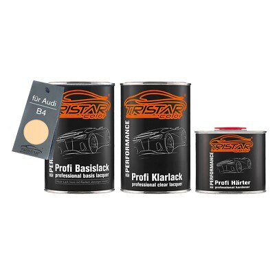 Autolack Set Dose spritzfertig für Audi B4 Pasadenagelb Basis 2K Klarlack 2,5L