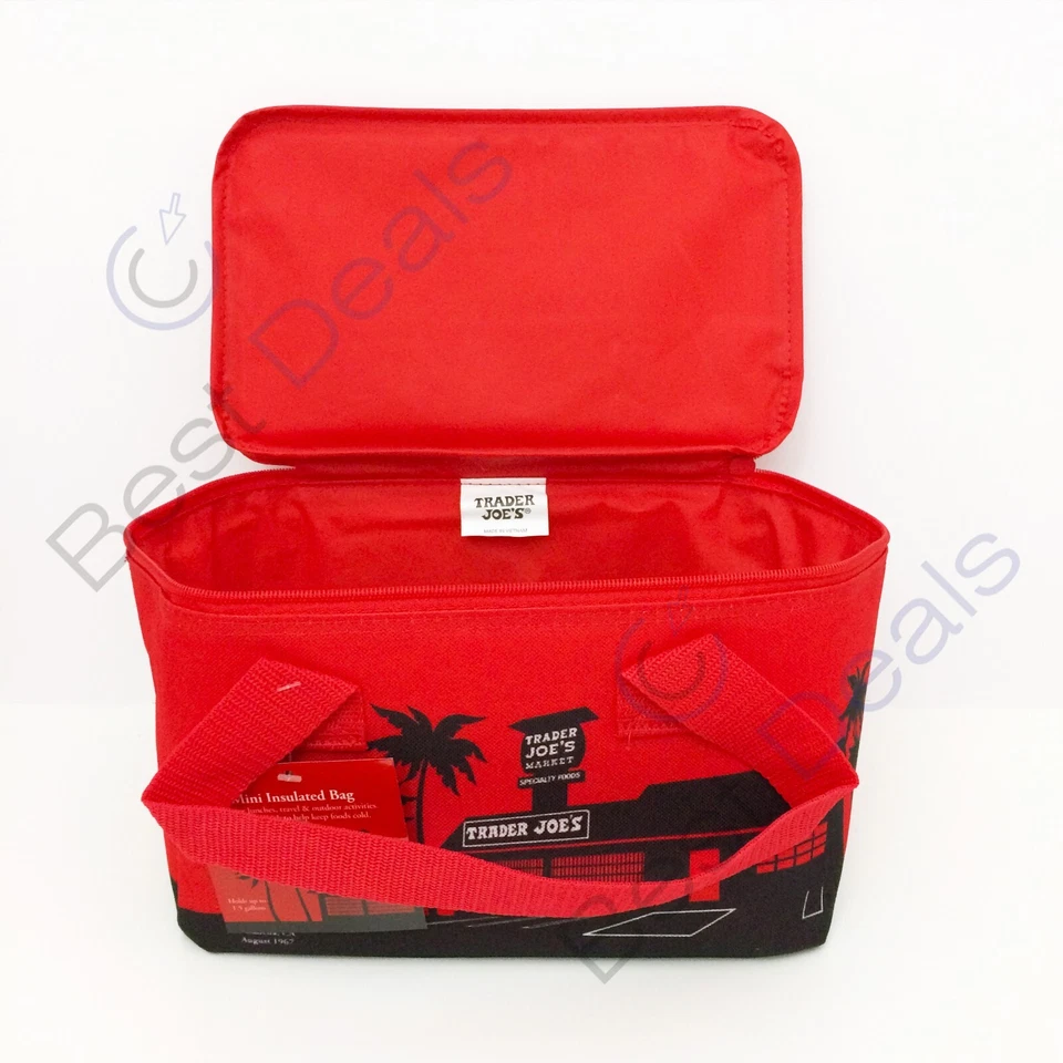 NUEVO Bolso de Mano Trader Joe's Mini Aislado Lonchera Rojo ¡EDICIÓN LIMITADA!! Foto 3 de 4