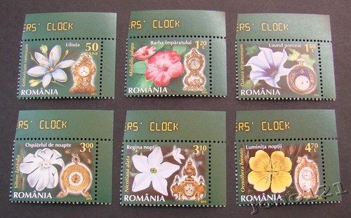 Rumänien 2013 Blumen,Lichtnelke,Stechapfel,Graslilie,Uhren Mi.6715-20,Block 562 - Bild 2 von 10
