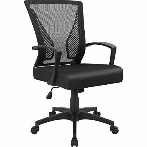 Furmax Office Chair Mid Back Swivel Chair Lumbar Support Desk