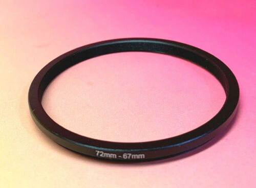1(one) Black Metal 72mm to 67mm 72-67mm Step-Down Filter Ring-Adapter 72-67 mm - Picture 3 of 7
