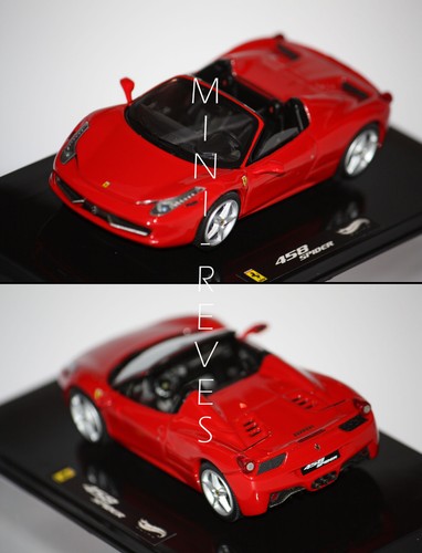 Hotwheels Elite 458 Spider 2010 rouge 1/43 W1182 - Afbeelding 1 van 1