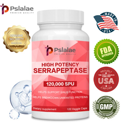High Potency Serrapeptase Capsules - Supports Sinus Health, Enhance Immunity