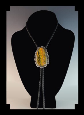 Handcrafted Sterling and Bumblebee Jasper Bolo