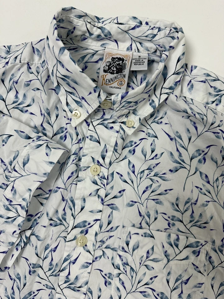 Рубашка с цветочным рисунком на пуговицах мужская маленькая тонкая гавайская Aloha опрятный хлопок Kennington - Изображение 3 из 4