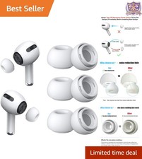 3 Pairs of Silicone Ear Tips for AirPods Pro with Noise Reduction Hole Medium