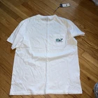Vineyard Vines White Pocket T-Shirt W/Blue/Green Tye Dye Whale Men's Size L NWT