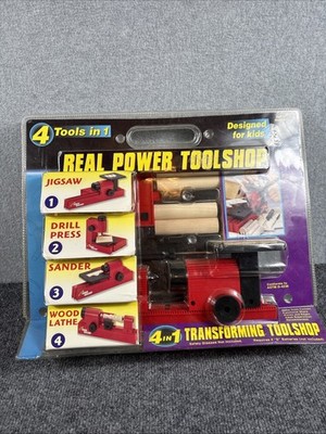 New Vtg 1990 s Tonka Real Power Toolshop 4-in-1 Children's Woodworking Set