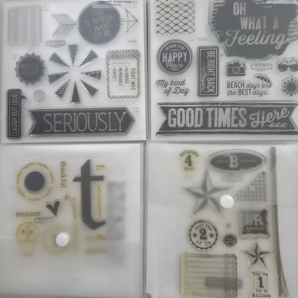 LOT OF 34 Close To My Heart My Acrylic Stamp Sets CTMH - Image 4 of 4