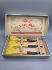 Vintage Unicorn Darts Of Distinction Set of Darts - Yellow - Made In England