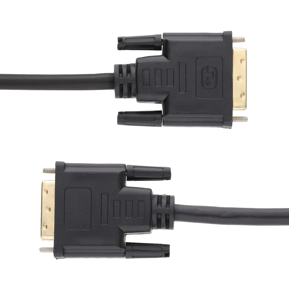 DVI-D Dual Link Mit Ferritkernen Männlich Zu Männlich Kabel Gold 1,8m 2m Kabel - Bild 2 von 4