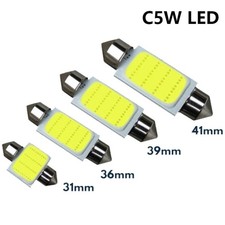 31 36 39 41mm 239 272 Car 12v Led Number Plate Light Bulbs C5W Festoon Cob White