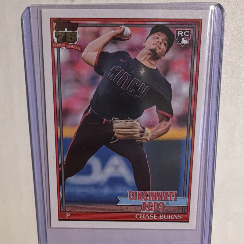 Topps 2025 Series 1 35th Anniversary T91-73 Chase Burns RC Cincinnati Reds