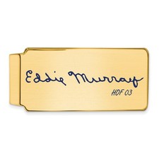 Gold-plating over Sterling Silver Eddie Murray Hall of Fame Signature Epoxy Mone
