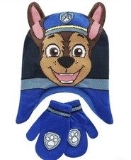 Paw Patrol Hat & Mittens Set Boy Girl 2Pc Nickelodeon Winter Cold Kid Toddler