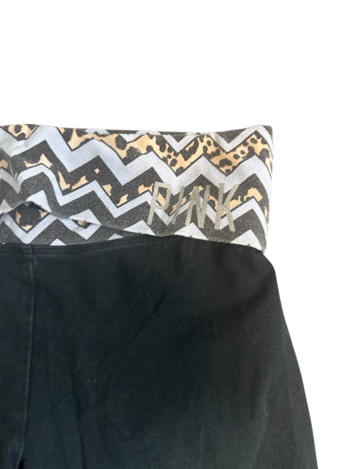 Y2k Victoria secret PINK Fold Over Yoga Pants Lot Black Low Rise Rare Waistband image 4