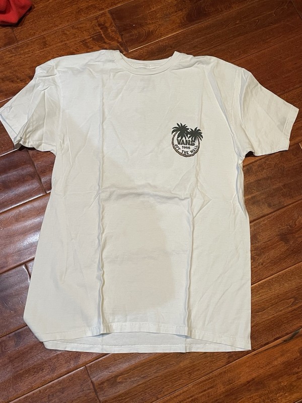 VANS  Men's Short Sleeve T-Shirt With Palm Tree Graphic Size Medium