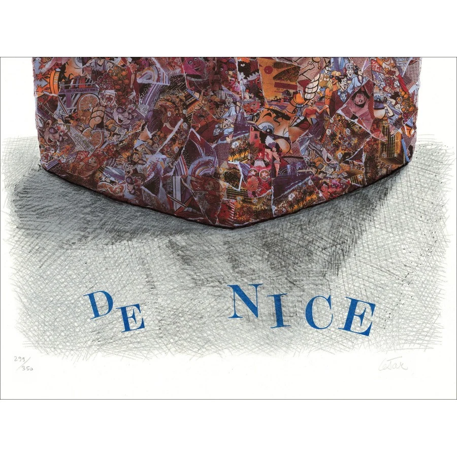 CÉSAR (César Baldaccini) - Lithographie originale  "Carnaval de Nice" 75x56cm -  - Photo 3/3