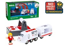 BRIO Remote Control Travel Train Engine RC Light Sound Wooden Railway Toy 3 