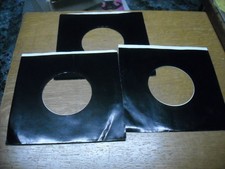 45 COMPANY RECORD SLEEVE. LOT OF THREE GLOSSY BLACK.