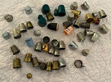Vintage Sewing Thimbles Large Lot 48