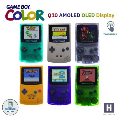 Nintendo Game Boy Color Q10 AMOLED XXL Display, Touchscreen, neues Gehäuse, GBC