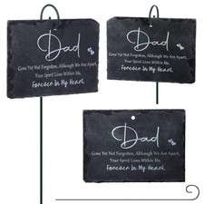 Dad Grave Decoration for Cemetery Memorial Stone Plaque Sympathy Cemetery Mar...