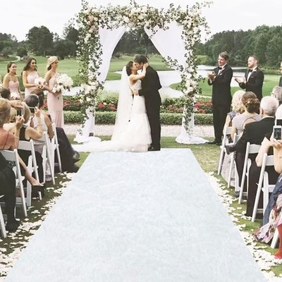 White Aisle Runner Wedding Carpet Runner 4x30FT Velvet Fabric Aisle Runner Rug