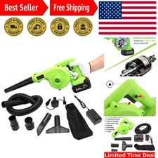 Cordless Leaf Blower, 2-in-1 Portable 21V Lithium Battery 110V Multifunctiona...