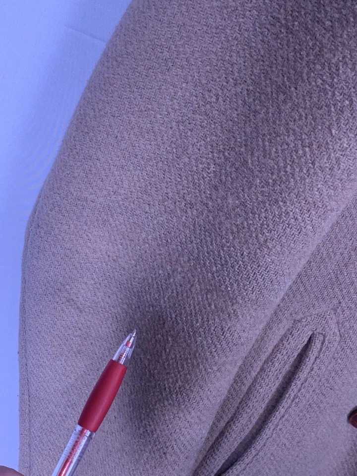 Scotch & Soda Hombres Lana Chaquetón Exterior Chaqueta Beige Talla Pequeña Calce Ajustado Algodón Foto 4 de 4