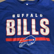 Fanatic brand Buffalo Bills Short Sleeve Crew T-Shirt NFL Blue Men’s L  Vtg Fit