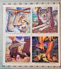 1982 Vintage Print Ad NOCONA BOOTS Western Fashion 2 Half Magazine Pages