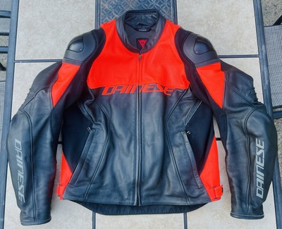 Dainese Men's Super Heavy Duty Leather Motorcycle Jacket Size 56