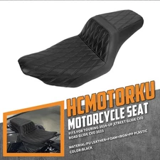 Black Driver Passenger Seat For Harley Touring Road King Glide FLHRXS 2023-2025