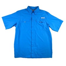 Habit Men's Vented Fishing Shirt Size Large Button Down Short Sleeve Performance