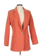 Field Manor Women Orange Wool Blazer 4