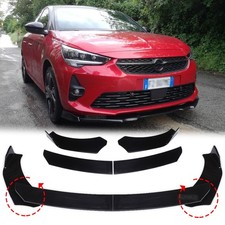 For Vauxhall Opel Corsa E Front Bumper Splitter Spoiler Lip Body Kit Chin Glossy