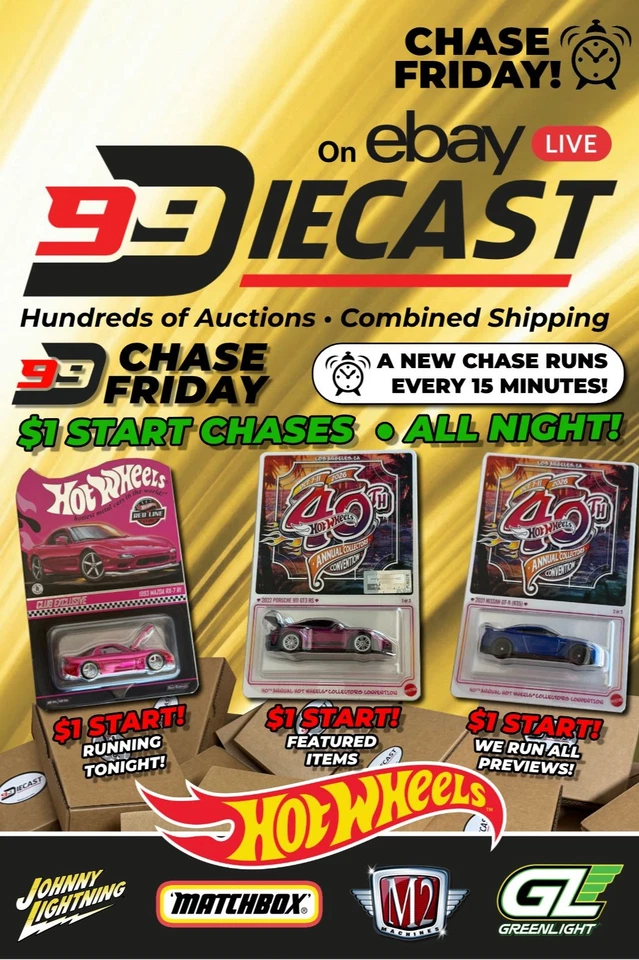 ⏰ Chase Friday! 🔥 Every 15 min! Convention Exclusives! Hot Wheels ++ 10/16